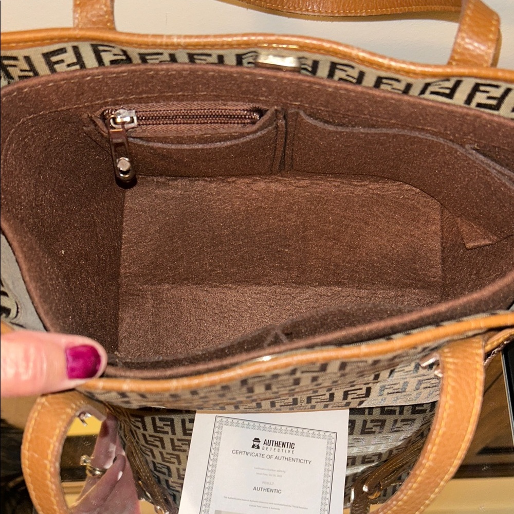 Fendi Signature Brown and Tan Tote - Picture 10 of 16